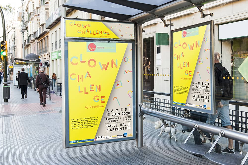 Affiche de la fédération française clowns hospitaliers