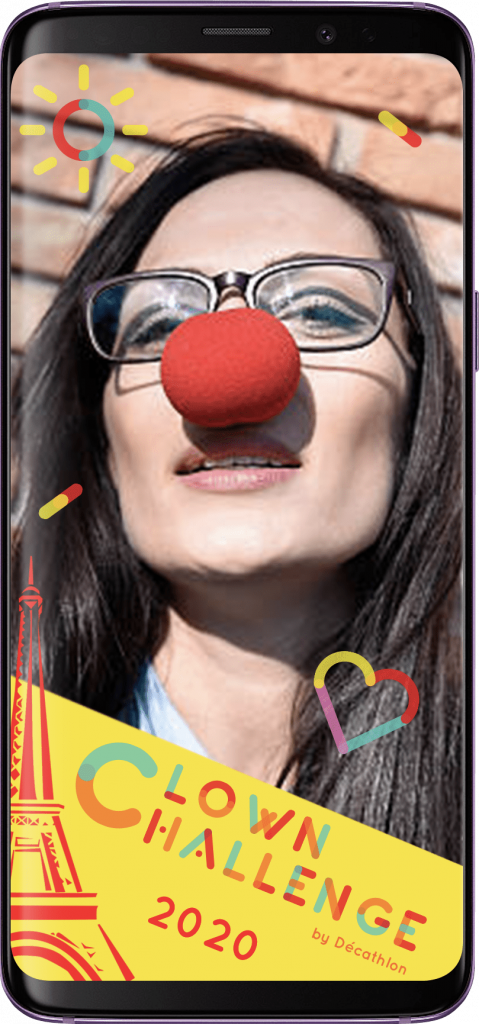 Filtre Snapchat de la fédération française clowns hospitaliers