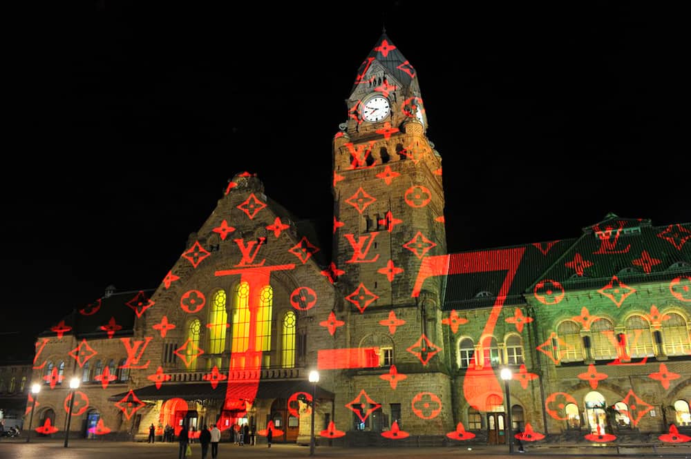 Mapping sur la gare de Metz