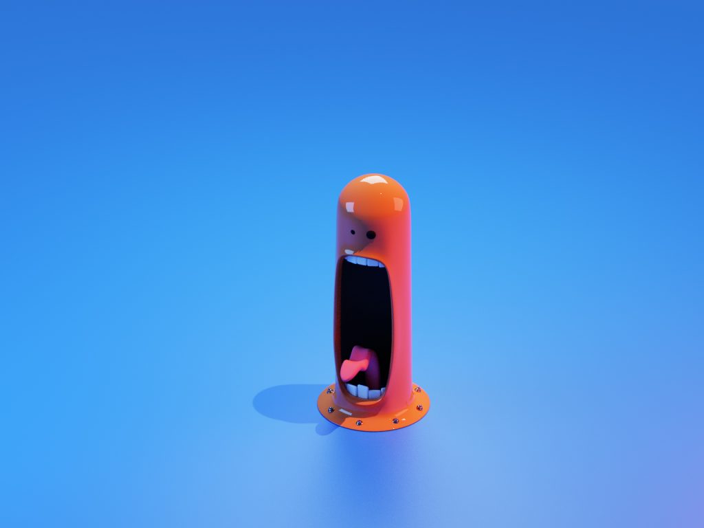 Modélisation 3D d'une bouche incendie cartoon