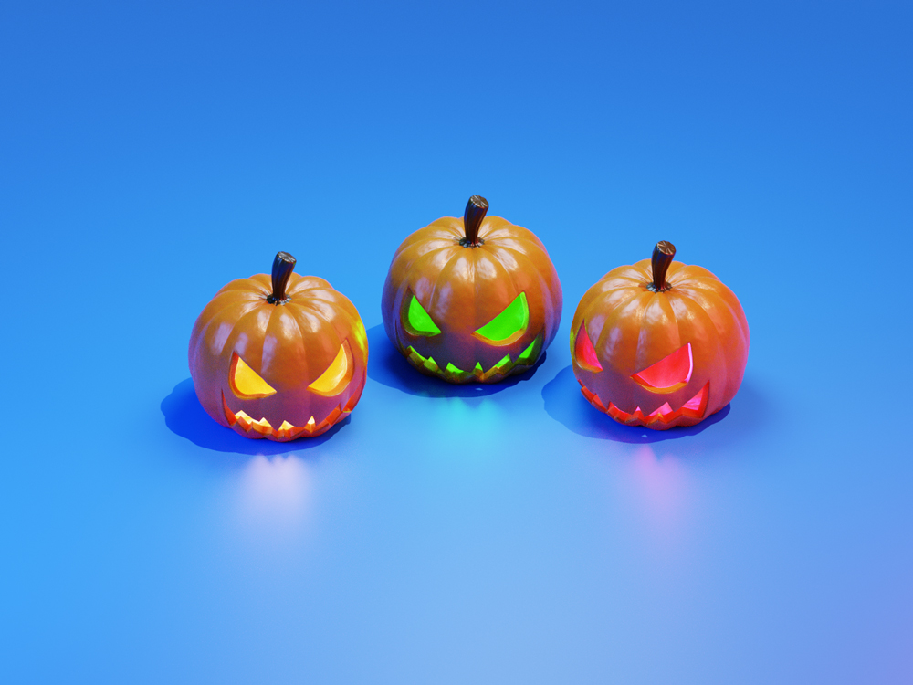 Modélisation 3D de citrouilles d'halloween