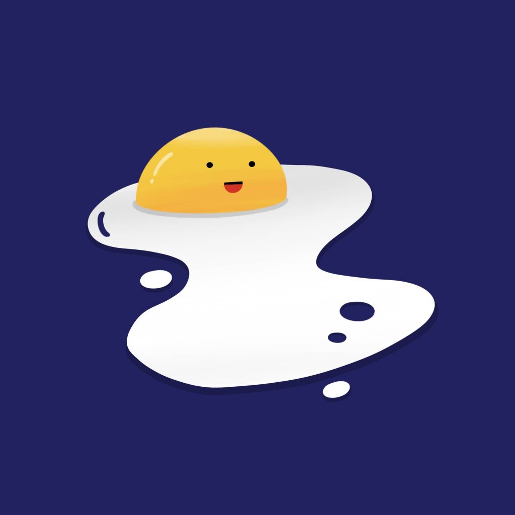 Illustration Procreate d'un oeuf